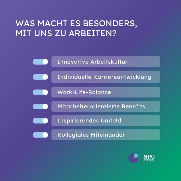 NPO Experts - Karriere - Das macht uns besonders